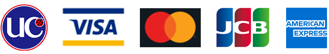 対応クレジットカード一覧（UC・VISA・Mastercard・JCB・AMERICAN EXPRESS）